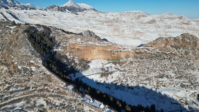 甘肅肅南馬蹄寺石窟群“絲路文明”映千年