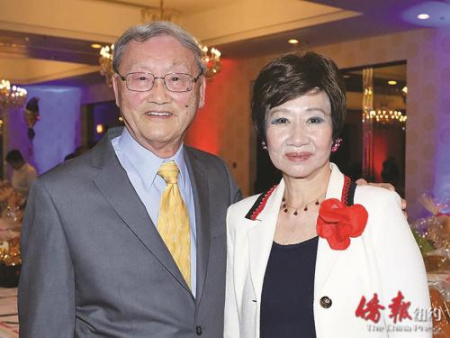 林潔輝、嚴(yán)欣鎧夫婦受共和黨推薦，首次參選莫里斯郡議政會員。（美國《僑報》）