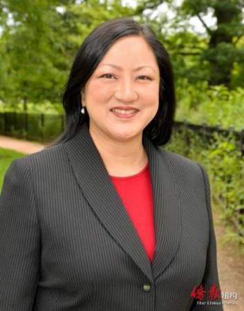 圖為侯任伊州眾議院第二選區(qū)議員的馬靜儀博士。（美國《僑報》）