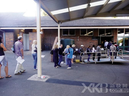 悉尼北區(qū)的一家大選投票點。（澳洲新快網(wǎng)）