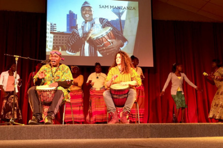 剛果民族舞蹈與手鼓。（張健勇 攝）