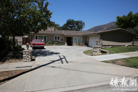 在帕沙迪納的王寶強(qiáng)與馬蓉的宅邸。（美國《僑報(bào)》/邱晨 攝）