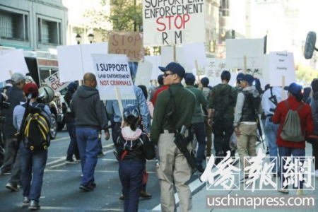 大費城華人槍友會15日游行現(xiàn)場。僑報記者賈玉璇攝