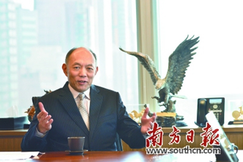 霍震寰接受本報記者專訪。南方日報記者 王輝 攝