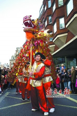 倫敦春節(jié)巡游。