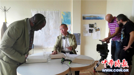 電影拍攝現(xiàn)場。(希臘《中希時(shí)報(bào)》資料圖)