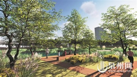 觀(guān)景平臺(tái) 親水平臺(tái) 于高處造臺(tái)，于低處理水。在盡量保證原生態(tài)植被的前提下，慎重對(duì)場(chǎng)地地形進(jìn)行重新梳理，選視線(xiàn)較佳場(chǎng)所，打造三兩木質(zhì)平臺(tái)，形態(tài)各異，高低錯(cuò)落，或凌空于搖曳的水草之上，或毗鄰于蕩漾水波之旁，提供各種不同的親水體驗(yàn)，可登高望遠(yuǎn)，亦可近距離觀(guān)察動(dòng)植物形態(tài)。