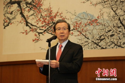 中國(guó)駐日大使程永華致辭。尹法根 攝