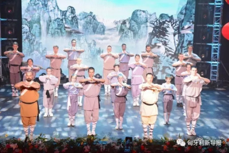 《禪武迎春》，匈牙利禪武聯(lián)盟表演。（匈牙利《新導報》）