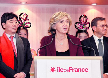 巴黎大區(qū)議會(huì)議長佩克雷斯致辭。（法國《歐洲時(shí)報(bào)》/張新 攝）