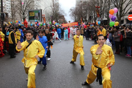功夫表演一板一眼。（法國《歐洲時報》/黃冠杰 攝）