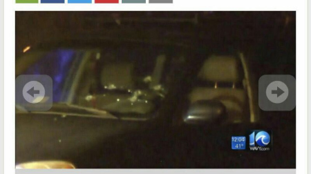 從目前曝光的圖片來(lái)看，陳爺爺車(chē)子的擋風(fēng)玻璃上至少有6個(gè)彈孔。