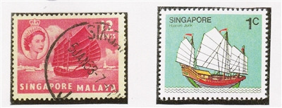 新加坡發(fā)行的“海南船”郵票。