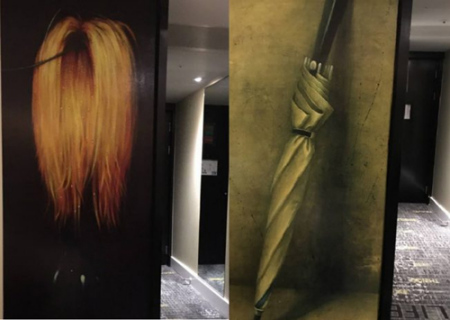 飯店也以一把復(fù)古色調(diào)的雨傘及一頂假發(fā)作為布置。(美國(guó)《世界日?qǐng)?bào)》摘自網(wǎng)絡(luò)圖片)