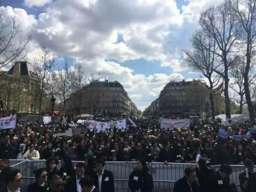 參加游行僑胞供圖