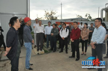 圖為僑商在三祥熱電公司考察。林浩 攝