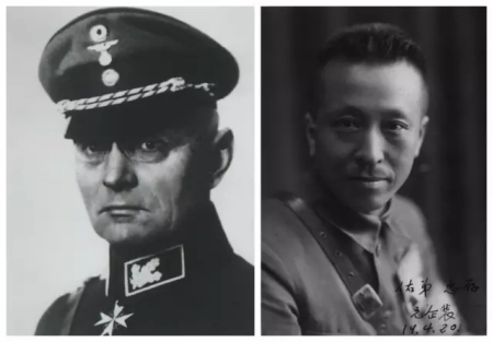 左為亞歷山大·馮·法爾根豪森，右為錢卓倫