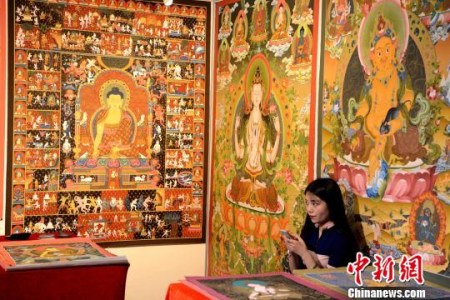 尼泊爾展館。　王東明 攝