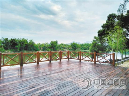 河堤觀光道中還有濕地觀景平臺(tái)。