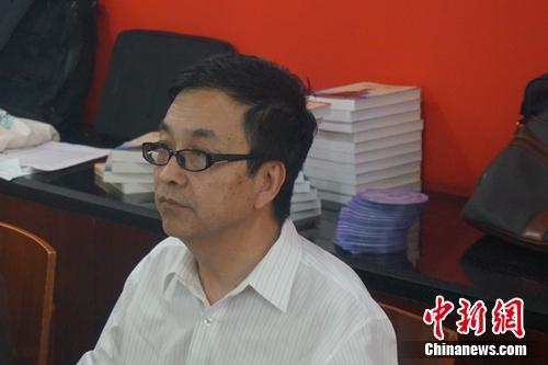 中國(guó)民間對(duì)日索賠聯(lián)合會(huì)會(huì)長(zhǎng)童增。湯琪 攝