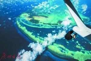 空中俯瞰加勒比海 空中俯瞰加勒比海