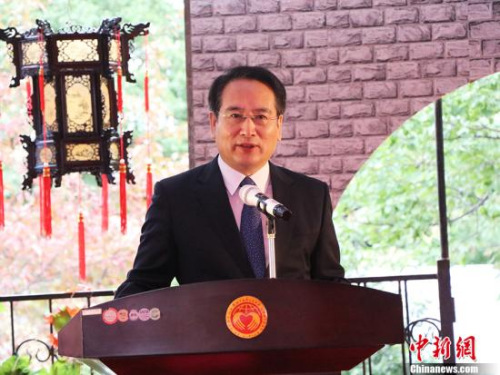 國僑辦副主任譚天星。 <a target='_blank' >中新社</a>記者 胡嘉琛 攝