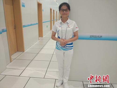 志愿者韓淑瑜。<a target='_blank'  >中新網(wǎng)</a>記者 李金磊 攝