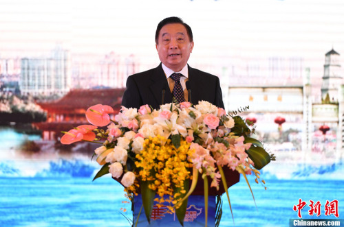 9月10日，第九屆世界華文傳媒論壇在福州開幕。全國(guó)人大常委會(huì)副委員長(zhǎng)兼秘書長(zhǎng)王晨出席開幕式并致辭。<a target='_blank' >中新社</a>記者 王東明 攝