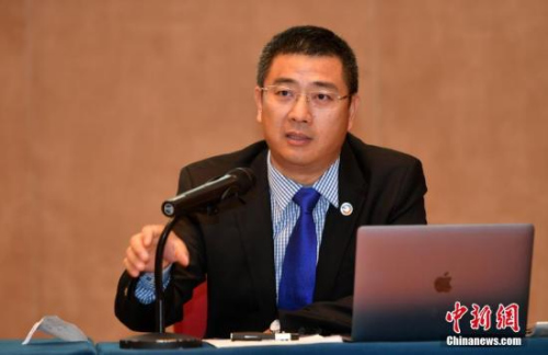 9月10日，非洲華文傳媒集團(tuán)、環(huán)球廣域傳媒集團(tuán)總裁南庚戌發(fā)表演講。<a target='_blank' >中新社</a>記者 呂明 攝