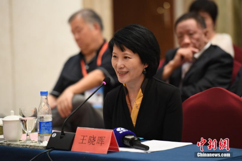 圖為中國新聞社總編輯王曉暉致辭。<a target='_blank' >中新社</a>記者 崔楠 攝