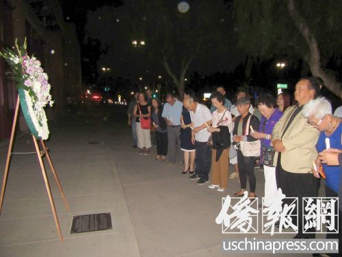 伍國慶贊揚華美博物館為族裔歷史研究所做出的貢獻。(圖片來源：僑報記者翁羽攝)