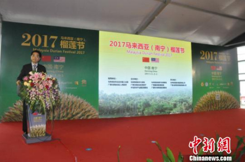 圖為廣西壯族自治區(qū)政府副主席張曉欽致辭 林浩 攝 圖為廣西壯族自治區(qū)政府副主席張曉欽致辭 林浩 攝