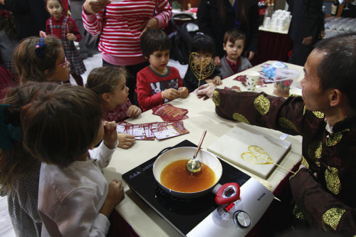 糖畫技藝展示。