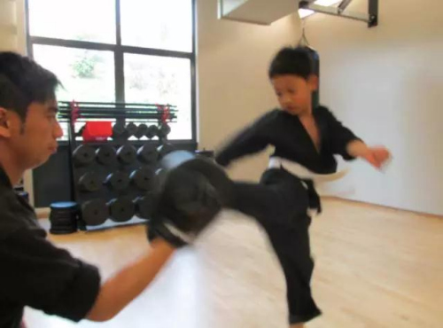 孩子在武館練習