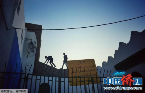 “手機(jī)攝”摩洛哥的丹吉爾，屋頂上的男子。