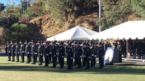 38名新警員畢業(yè)。(美國《世界日報》記者王若然／攝影)