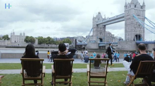 倫敦塔橋下的美食節(jié)現(xiàn)場 （《歐洲時報》英國版微信公號“英倫圈”）