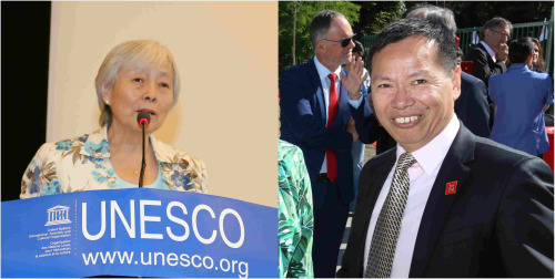 朱勉生教授（左）和蔣玉林教授。（《歐洲時(shí)報(bào)》/黃冠杰 攝）