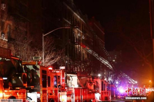 圖為火災(zāi)事故現(xiàn)場。