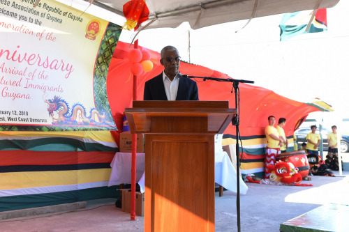 圭亞那總統(tǒng)致辭。