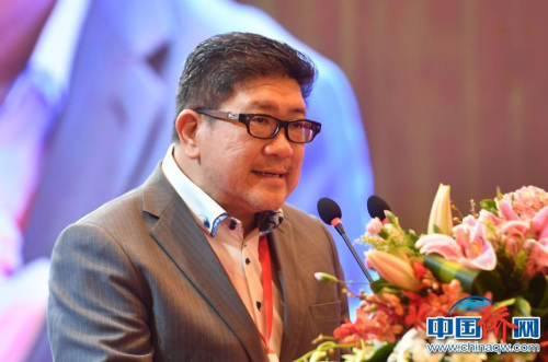 陳嘉庚基金會副主席、陳嘉庚之孫陳君寶發(fā)言。 <a target='_blank' >中新社</a>記者 呂明 攝