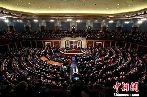 當?shù)貢r間2018年1月30日，美國華盛頓，美國總統(tǒng)特朗普發(fā)表國情咨文演說，這是他本年度最重大的演說，預計將吸引4000萬美國人觀看。