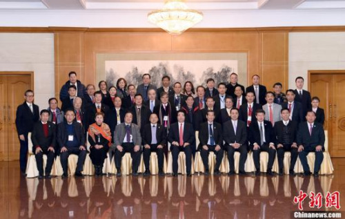 2月7日，中國國務院僑務辦公室黨組書記、副主任許又聲在北京會見菲律賓菲華商聯(lián)總會訪華團。<a target='_blank' >中新社</a>記者 張勤 攝