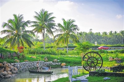 經(jīng)過美麗鄉(xiāng)村建設(shè)，潭牛鎮(zhèn)大廟村美麗綻放。本報(bào)記者 袁琛 攝