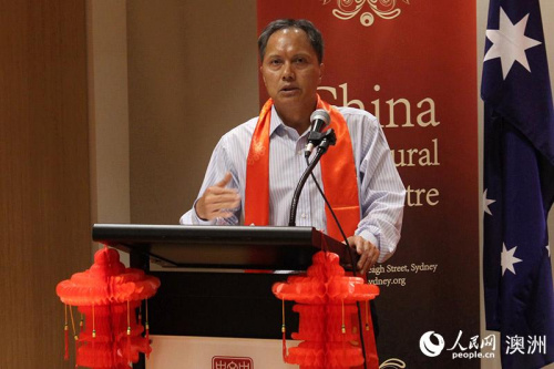 中國駐悉尼總領館文化參贊張英保致辭(攝影 劉荻青)