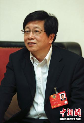 資料圖：全國(guó)政協(xié)委員、中國(guó)航天科技集團(tuán)科技委主任包為民接受采訪。<a target='_blank' >中新社</a>發(fā) 張浩 攝