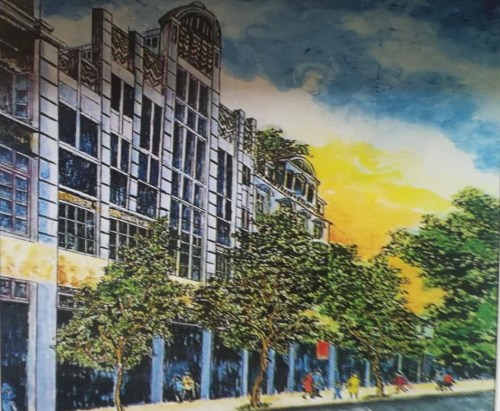 溫州著名畫家楊景藝根據(jù)早年寫生作品創(chuàng)作的溫一百前身 溫州著名畫家楊景藝根據(jù)早年寫生作品創(chuàng)作的溫一百前身