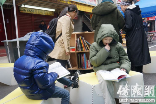 活動上的互動項目頗受民眾歡迎。(美國《僑報》/陳辰 攝)