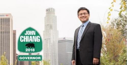 競(jìng)選加州州長的加州現(xiàn)任財(cái)務(wù)長江俊輝，近來連續(xù)獲主流媒體背書支持。(江俊輝競(jìng)選辦公室提供)