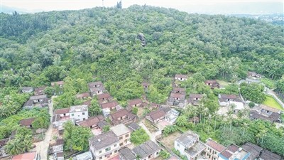 俯瞰水溝村。海南日報記者 袁琛 攝